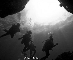 Coming out of the lava tube.  Big Island, Hawaii. by Bill Arle 